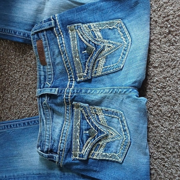 Vigross slim boot cut blue jeans size 2 - Picture 6 of 16